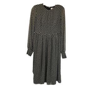 Orla Kiely RARE chiffon clover shamrock ditsy  print midi dress size 6